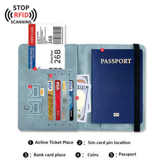Porta-Passaporte De Couro Premium Capas , Viagem Com À Prova D'água Caneta , Livro De Fofo Para Mulheres/Homens