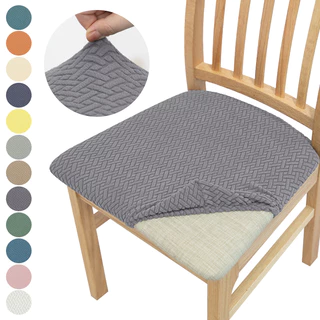 Cadeira de 1 peça de malha Twill Cadeira de Almofada Cobertura de Cadeira de Jantar Doméstica