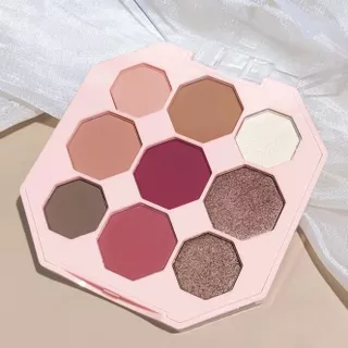 Paleta de nove cores Sombra Perolada Mate Perolada Brilho Fino Terra Cor Natural Não Fácil de Voar Cosméticos em Pó