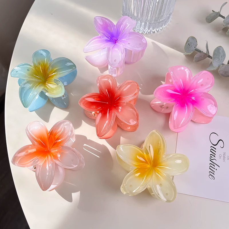 Clipes De Cabelo Coreanos Com Flores Agarramento Coloridos E Fofos Para Acessórios Feminino