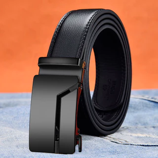 Novos Homens Moda Fivela Automática Fivela de Liga Fivela de Fivela de Couro Jeans Masculino de Alta Qualidade Cinto PU Cinto Masculino de Alta Qualidade Cinto Simples Jovens