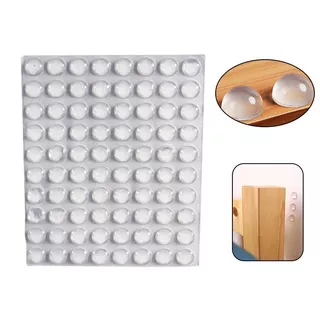 100pcs 8mmx2mm Granulado De Silicone Transparente Adesivo De Porta Anti-Choque Almofada Derrapante