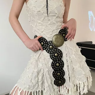 1pc estilo europeu americano disco decorativo senhoras cinto americano Retro cinto feminino All-Match cinto moda nicho e
