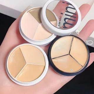 3 Cores Paleta de Corretivo Corretivo Corretivo de Cores Paleta de Corretivo de Cores Cobertura de Pontos Faciais Marcas de Acne Círculos Escuros Rasgar Ranhura Sombra Leve CP Com