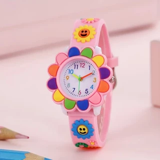 O Novo Relógio De Quartzo Infantil Tridimensional De Sílica gel Colorida Com Pulseira