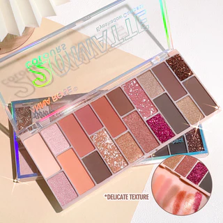 Vinte Cores Paleta de Maquiagem Sombra Mate Sombra Fina Glitter Beads Mate Renderização de Cor Pó Não Voador Não Voador Não-Take-O