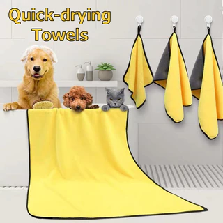Toalhas De Secagem Rápida Para Pet/Dog/Cat Fibra Macia Absorvente De Água Toalha De Banho Conveniente Limpeza Animais De Estimação