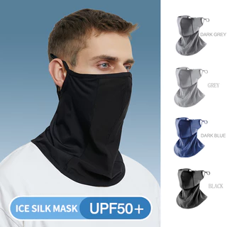 Protetor De Pescoço , Malha Respirável , Proteção Solar , Máscara De Seda Gelada UV facial , Guarda-Sol De Ciclismo Para Pendurar Na Orelha , Lenço Fino De Verão Homens E Mulheres