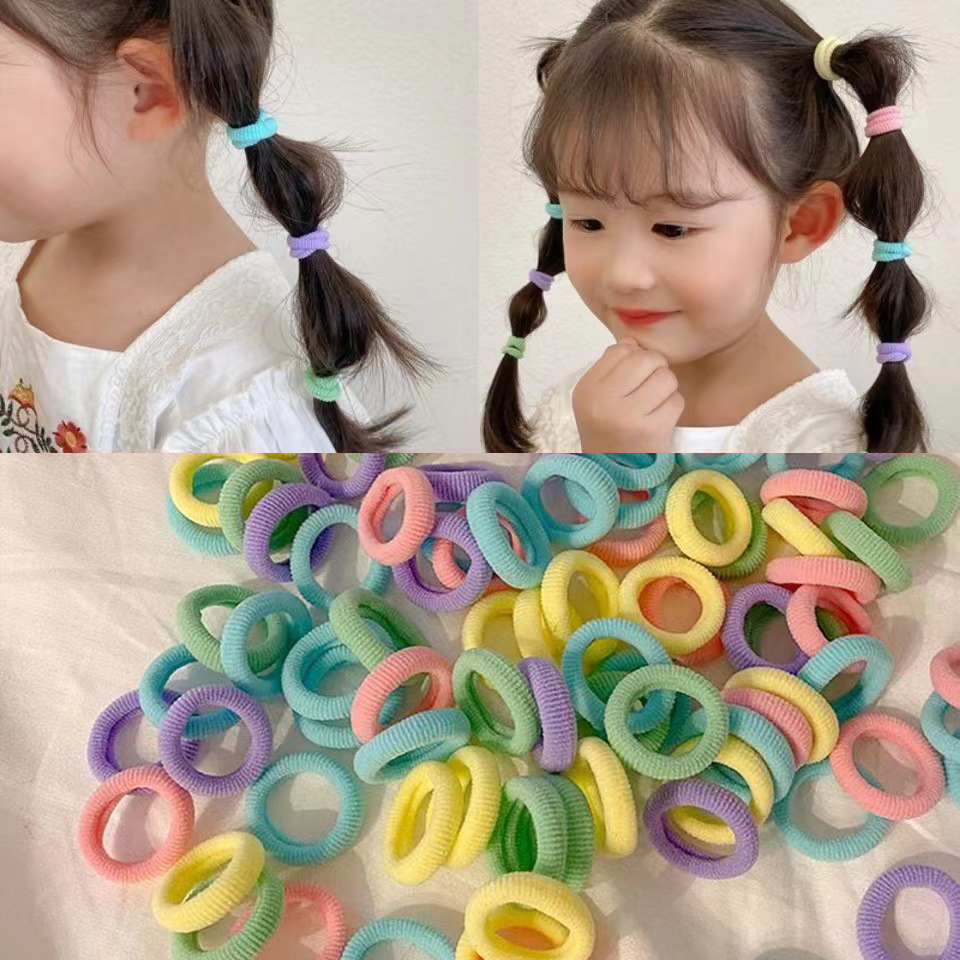 50 pçs faixa de cabelo do bebê não machuca o cabelo da menina faixa de cabelo corda de cabelo feminino trançado anel de toalha de cabelo