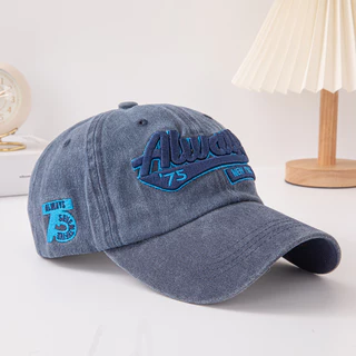 Boné de beisebol bordado com letra lavada, Homens Mulheres Boné de beisebol ajustável Hip-Hop Trucker Baseball