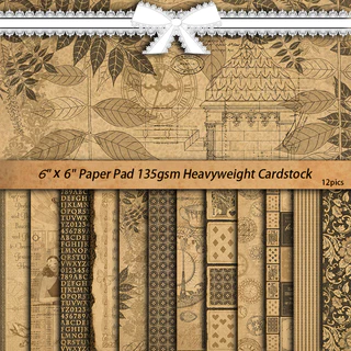 12folhas Material De Área Cinza Tamanho Grande Papel Retro Jornal Decoração Diy Tools Papelaria Estudantil Artesanato