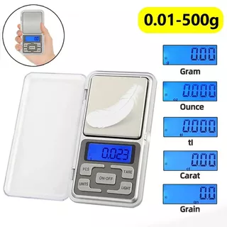 100g/200g/500g/0.01g Mini Balança Eletrônica Digital De Alta Precisão Para Malas De Joias De Viagem Bolso Cozinha