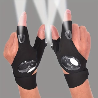 Luvas De Lanterna LED 1/2pcs Portáteis & Livres-Um Presente Único Para Homens , Luzes Mãos Camping Fishing , Aventuras Ao Ar Livre