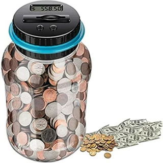 Banco De Moedas Digital-Automático Com LCD Big Piggy Banks Gift for Kids Adults