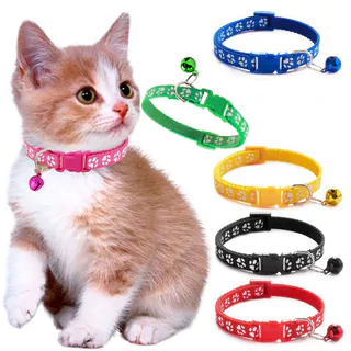 Coleira Ajustável Para Animais De Estimação PawBliss Com Sino , Colar De Nylon Cães E Gatos Raças Pequenas , Poodle De P em Oferta na Shopee