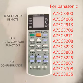 Para Panasonic Ar Condicionado Controle Remoto (Função De Conforto Automático) Universal A75C3300 4065 2913 3706 3871 32