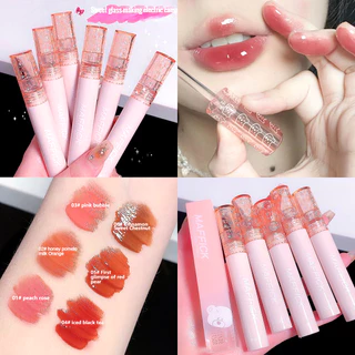 Pudim Urso Água Brilho Labial Gloss /Mirror Lip Gloss /Long-Lasting Moisturizing High Gloss Liquid Lipstick /Makeup Cosméticos