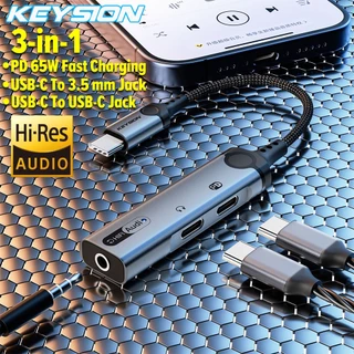 Jomaa 3 em 1 Tipo C para 3,5 mm Fone de ouvido Dac Áudio Dual Tipo C Adaptador de entrada para fone de ouvido Pd60W 15 Divisor de carregamento rápido