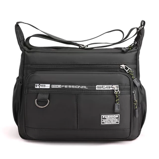 Bolsa Para O Ombro Do Homem , Corpo , De Bolso Com Vários Zíperes Prática Mensageiro