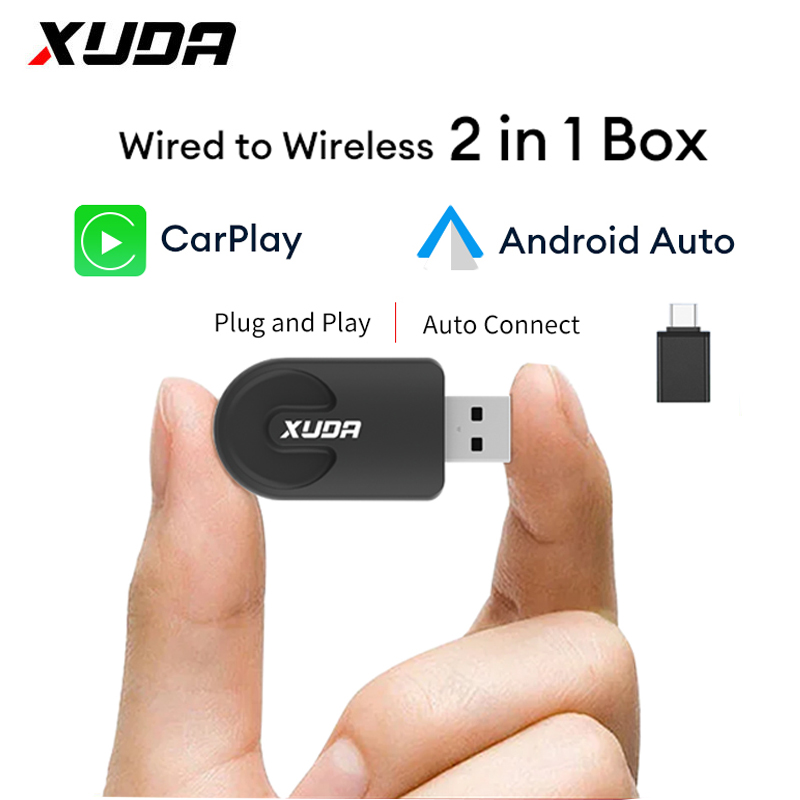 XUDA Novo Adaptador Sem Fio CarPlay Android Auto Wireless Smart Mini Box Plug And Play WiFi Fast Connect Universal Para Modelos Nissan 98 % Compatíveis Com Carros