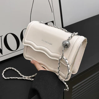 Saco De Couro De Ombro Feminino PU Vintage Sólido Cor Flap Sling Crossbody