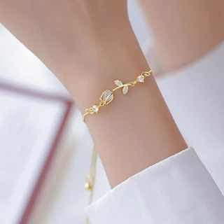 Pulseira De Amizade 18K Gold Zircon Tulipas Amante Da Moda Feminina Aniversário Jóias De Casamento