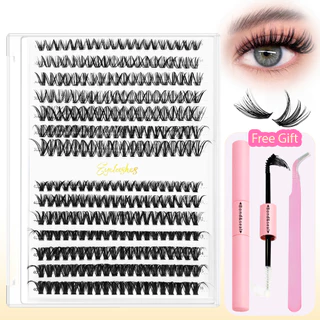280 Pcs Kit De Extensão De Cílios DIY-D Curl Clusters , 9-16mm Individuais De Olho Natural , 30D/40D Lash , Suave & Confortável
