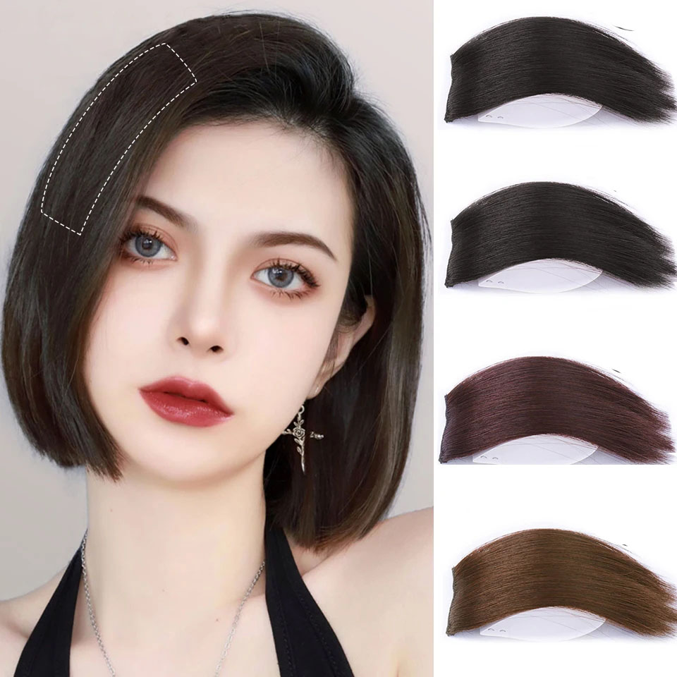 Grampos De Cabelo Sintéticos Em Extensão Para Cabeleira Feminina Curta Invisível Adicionando Peça De Volume Extra