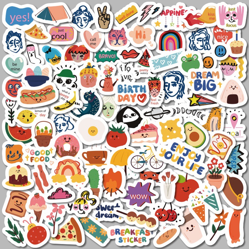 999pcs Adesivos Engraçados Para Notebook Scribble Garrafas De Água Washi Scrapbooking Suprimentos Escolares Artesanato À Prova D'água Papelaria