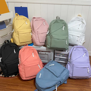 Mochila de grande capacidade de cor sólida da moda Muito adequada para escritório, faculdade, trabalho