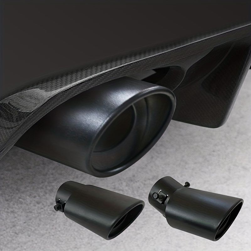 [Tubo De escape da garganta da cauda do carro] Tubo de escape da cauda do carro Universal preto Tubo de escape da garganta da cauda do carro Tubo de escape da garganta da cauda