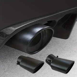 [Tubo De escape da garganta da cauda do carro] Tubo de escape da cauda do carro Universal preto Tubo de escape da garganta da cauda do carro Tubo de escape da garganta da cauda