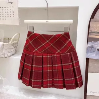 [Estoque Pronto] Saia plissada para meninas, saia Casual para meninas, estilo outono inverno, saia curta infantil, estil