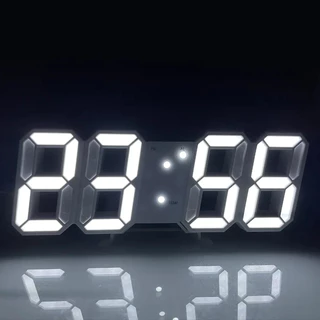 Relógio Digital 3D LED Luminoso Moda De Parede Multifuncional Plug USB Criativo Em Decoração De Casa Com Eletrônico