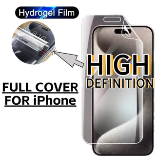 Hidrogel HD Para iPhone 13 13 Pro 14 Filme Macio Cobertura Total Cura Automática Alta Transparência