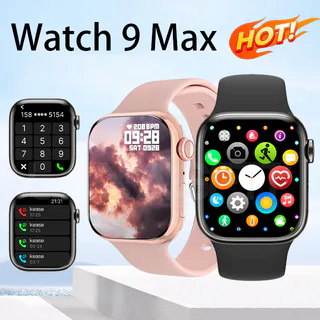LAXASFIT 2024 Smart Watch 9 Max 2.01 " Tela Full Touch Screen Casual Relógio Para Homens E Mulheres Calculadora De Chamadas De Recepção/Discagem Monitor De Frequência Cardíaca Jogos Múltiplos Embutidos Android iOS