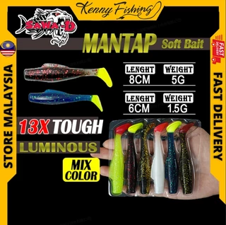 6 Unidades/Conjunto Isca De Plástico Macio 8cm/5g Swimbait Tail Macia 12 Cores Material De Silicone Iscas De Pesca Artif