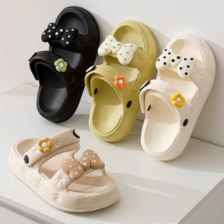 Chinelos De Verão Mulheres Sapatos Com Sola Grossa Sandálias De Praia Feminina Para O Exterior ⭐