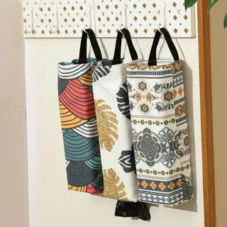 Porta Sacos Plásticos De 1 Peça Saco De Lixo Pendurado Emenda De Cor Armazenamento De Detritos