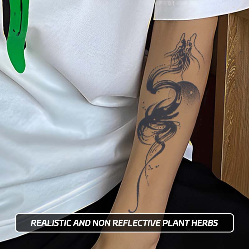 Tinta Dragão Duplo Dragão Duradouro Semi-Permanente à prova d'água Uma Semana a Duas Semanas Autocolantes Tatuagem Tatuagem Cor Autocolantes Temporários Tatuagem Homens Mulheres Tatuagens Falsas