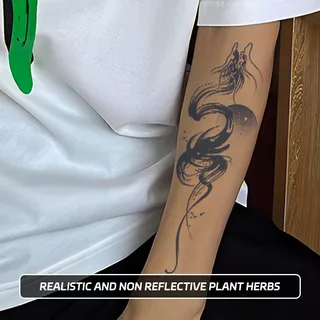 Tinta Dragão Duplo Dragão Duradouro Semi-Permanente à prova d'água Uma Semana a Duas Semanas Autocolantes Tatuagem Tatuagem Cor Autocolantes Temporários Tatuagem Homens Mulheres Tatuagens Falsas