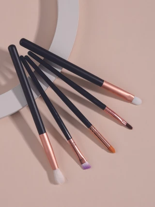Conjunto de 5pcs Escova de Maquiagem Escova para Sombra dos Olhos Escova para os Lábios Escova para Sobrancelhas Oblíqua Escova para Manchas