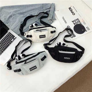 1 PCS Lazer Estilo Esportivo Material De Nylon Sólido Cor Mini Zíper Aberto E Fechado Saco De Cintura Masculino Para O Exterior & Viagens Férias Exercício
