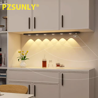 Luz De LED De Sensor De Movimento Ultra Fina Para Armário De Olhos De Gato USB TYPE-C Recarregável Adequada Roupeiro De Cozinha Fita De Iluminação De Cabeceira 20/30/40/50/60 cm Luzes Noturnas