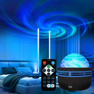 Projetor Estrela De 1 Peça LED Onda Oceânica E Nebulosa Quarto De Luz Nocturna Rotativa Decoração Romântica De Festa Mais Christmas 、 gift