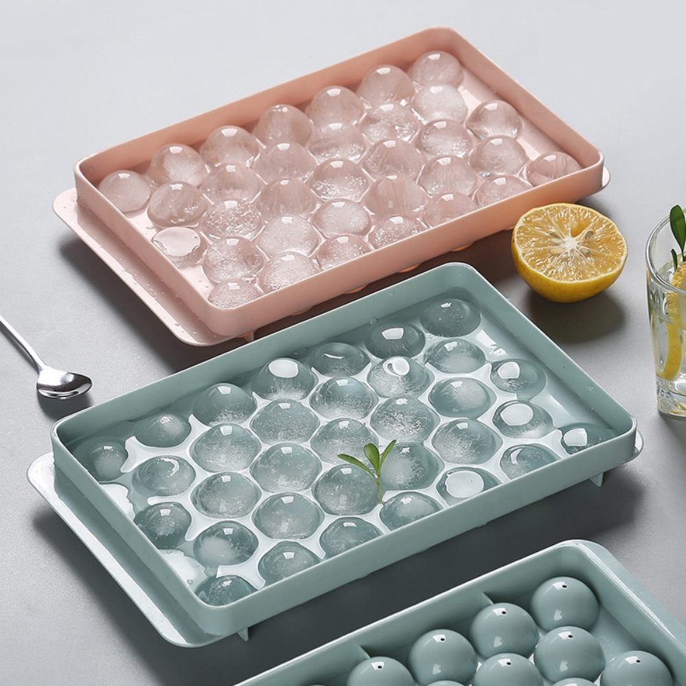 Caixa de Gelo de Gelo de Bola de Gelo One Piece Food Grade Ice Cube Caixa de Gelo Redonda Doméstica