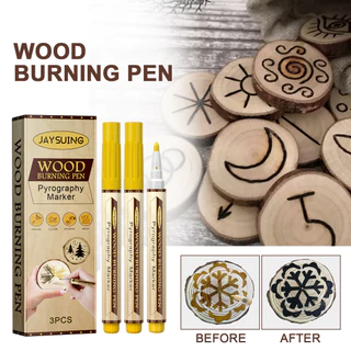 Jaysuing Caneta Marcadora De Queima Madeira Tábua Picadora De Desenho Diy Feito À Mão Pincel Queimador