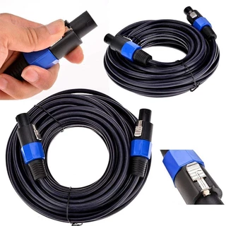 22M 18M 12M 5M 2M Speakon Macho Para Cabos , Cabo De Áudio De Cobre Profissional DJ Alto-Falante Fio Com Bloqueio De Tor