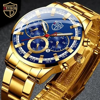 Relógio Luminoso Esportivo Masculino De Moda Relógios De Pulso De Quartzo De Aço Inoxidável Calendário Data Casual