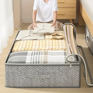 Cama de Grande Capacidade com Saco de Armazenamento para Roupas e Acolchoado, Guarda-Roupa Doblável